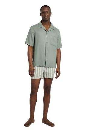 Onia Tencel Vacation Shirt in Sage at Nordstrom, Size Xx-Large S
