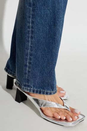 Maison Margiela Heeled Mules, Womens, Silver