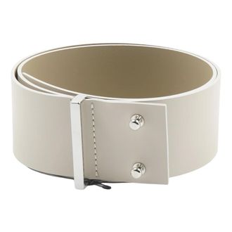 D.exterior Belts, female, White, Size: M Square-buckle Belt