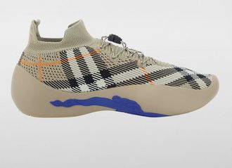 Burberry Sneakers Neptune Burberry in maglia stretch con Vintage Check jacquard