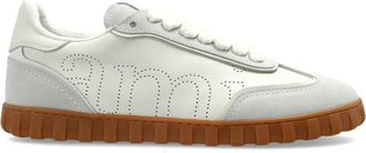 Ami Sportschoenen met Logo - Dames - Sneakers - Beige - 36 EU - Leer - Schoenen