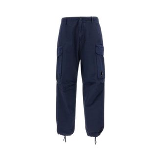 C.P. Company Straight Trousers, male, Blue, Size: XL Straight Trousers