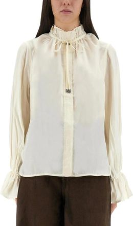 Ganni Donna, Camicette, Beige, S, new