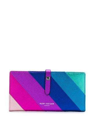 Kurt Geiger diagonal stripes wallet - Pink