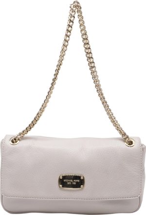 Michael Kors Michael Michael Kors Chain Shoulder Bag in White Leather