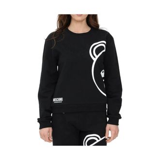 Moschino Underbear Zwarte Katoenen Sweater - Dames - Sweatshirts - Zwart - L - Katoen - Hoodies & sweatvesten