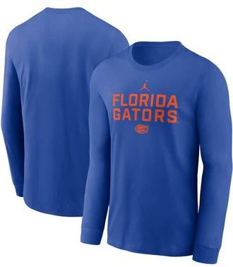 Jordan Brand Mens Jordan Brand Royal Florida Gators 2025 Sideline Performance Long Sleeve T-Shirt at Nordstrom, Size Xx-Large