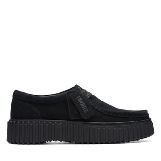 Clarks Torhill Bee in Black Suede