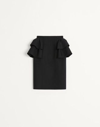 Valentino Crepe Couture Midi Skirt Wo