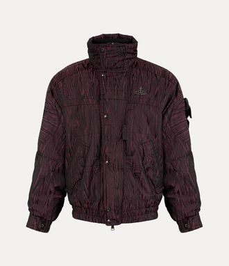 Vivienne Westwood Nevada Bomber Wr Moire Techwear Black-bordeaux 52 Men