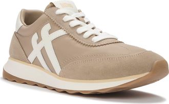 FitFlop Retro-Q FF Fabric Suede Sneakers in Cappuccino/cream at Nordstrom, Size 8.5