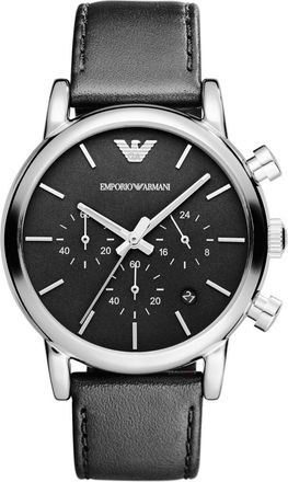 Armani Emporio Mens Watch Quartz grey - Silver Stainless Steel - One Size