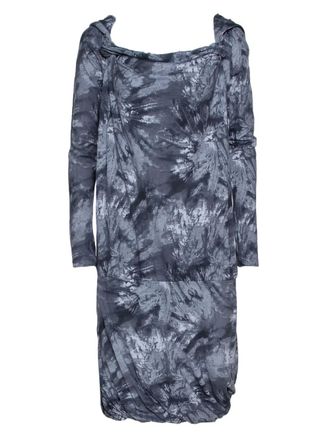 Alexander McQueen Jurk met abstracte print - Grijs