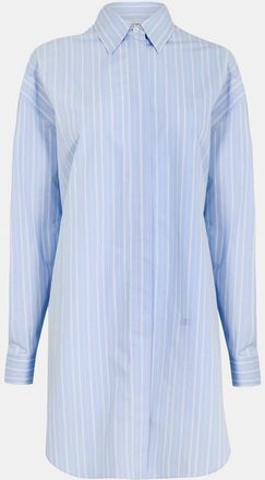 Off-white Womens Off White Off Poplin Zip Shirt in Blue/White - Size 6 UK