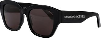 Alexander McQueen Stijlvolle zonnebril Am 0451Sa - Dames - Zonnebrillen - Zwart - 55 MM - Accessoires