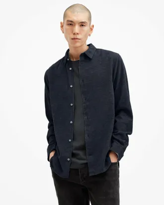 AllSaints Lorella Textured Ramskull Shirt