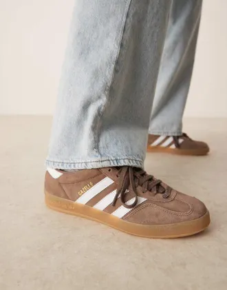 adidas Originals Gazelle Indoor sneakers in brown-Green