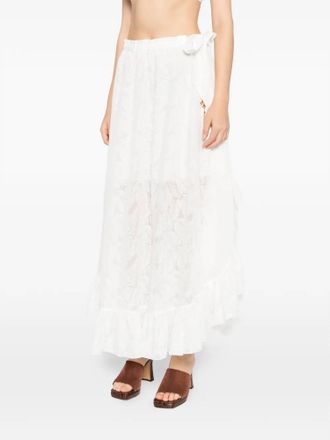 Zimmermann Daylight Ruffle Skirt In Ivory