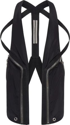 Rick Owens Nylon Zip Vest - Heren - Bodywarmers - Zwart - M - Nylon - Jassen
