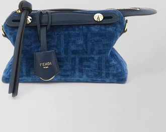 Fendi clutch bag adjustable strap gold tone hardware