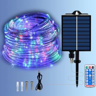 OEM L&aacute;mpara Solar Led Para Exteriores, 20 Metros, Tubo De 8 Colores Con Control Remoto