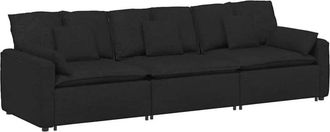 vidaXL Vidaxl - Divano Modulare con Cuscini Nero