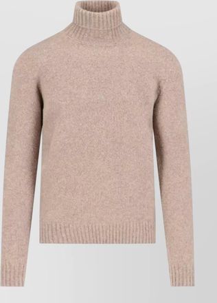 Drumohr turtleneck knit sweater ribbed cuffs hem
