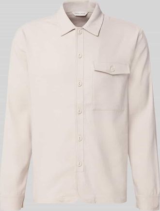 Casual Friday Casual Friday Regular Fit Hemdjacke mit Kentkragen Modell BRO in Beige, Gr&ouml;&szlig;e XXL