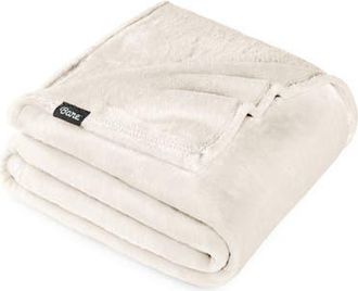 Bare Home Microplush Fleece Throw Blanket in Vanilla at Nordstrom, Size Standard