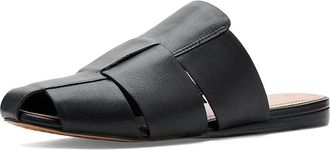 Johnston & Murphy Claire Fisherman Mule Womens Shoes Black : 8.5 M, Leather