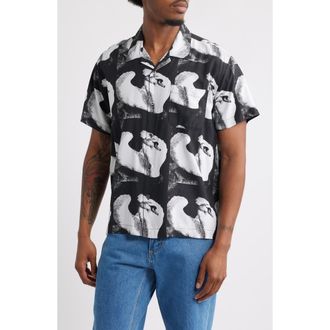 Obey Ambre Abstract Print Camp Shirt in White Multi at Nordstrom Rack, Size Xx-Large