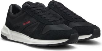 HUGO BOSS Suede-trim sneakers with logo details