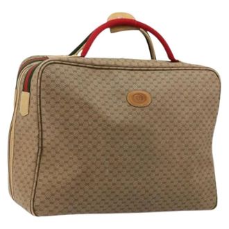 Gucci Pre-owned Weekend Bags, female, Beige, Size: ONE SIZE Pre-owned Vintage Boston Bag