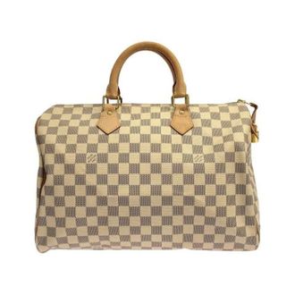 Louis Vuitton Pre-owned Speedy Damier Azur Boston Bag - Dames - Pre-owned - Beige - Maat: ONE Size