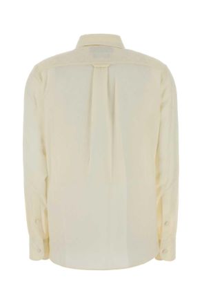 Gucci Womens White Crepe Shirt Ivory Exterior: Silk Camicie