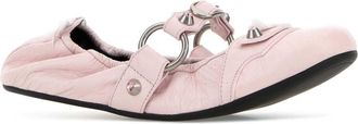 Balenciaga Womens City Ballet Flat Pink Domesticated Lamb