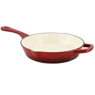Crock-pot 10 in. Round Enameled Cast Iron Skillet in Red at Nordstrom