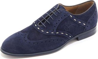 La Martina Navy Suede Veterschoenen - Heren - Veterschoenen - Blauw - 39 EU - Leer - Schoenen