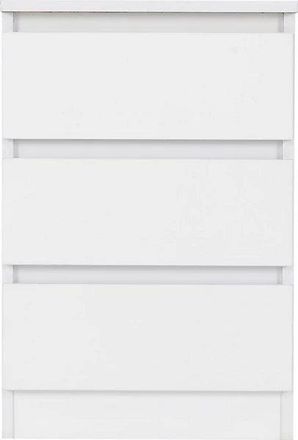 Seconique MALVERN 3 DRAWER BEDSIDE - WHITE - SECONIQUE | TJ Hughes