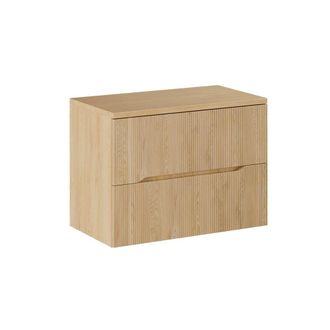 Petits Meubles Mueble bajo lavabo 80cm encimera paneles laminados y mdf roble claro