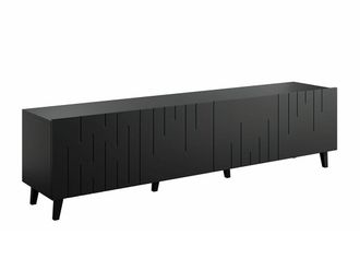 Mirjan24 Mobilier1 - Mueble Tv Charlotte 176, Negro, N&uacute;mero De Puertas: 0, N&uacute;mero De Cajones: 0, 200x52x42cm
