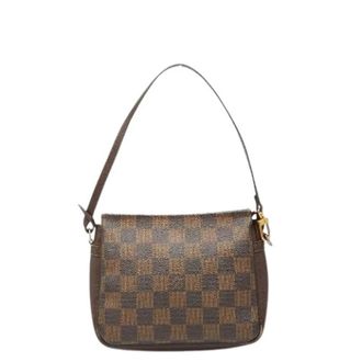 Louis Vuitton Pre-owned Shoulder Bags, female, Brown, Size: ONE SIZE Pre-owned Trousses Makeup Damier 2way Shoulder Bag