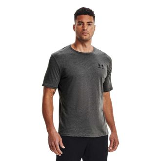 Under Armour Sportief T-shirt voor heren met logo op de borst (Antraciet, medium gem&ecirc;leerd)