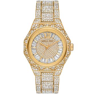 Michael Kors Womens MK7398 Raquel Pave Gold-Tone Ladies Watch Stainless Steel - One Size