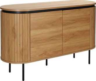 Oviala Aparador moderno rectangular de 2 puertas l120 cm madera clara
