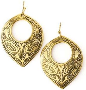 Matr Boomie Yashi Embossed Statement Earring in Gold at Nordstrom