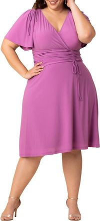 Kiyonna Jemma Ruched Tie Dress in Lilac at Nordstrom, Size 1X