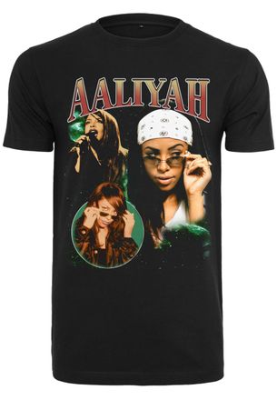 Mister Tee Mens Aaliyah Retro Tee, Black, L
