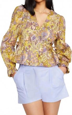 Marie Oliver Morgan Long Sleeve Top In Meadow