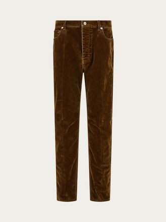 Ferragamo Men Five pocket trousers Brown